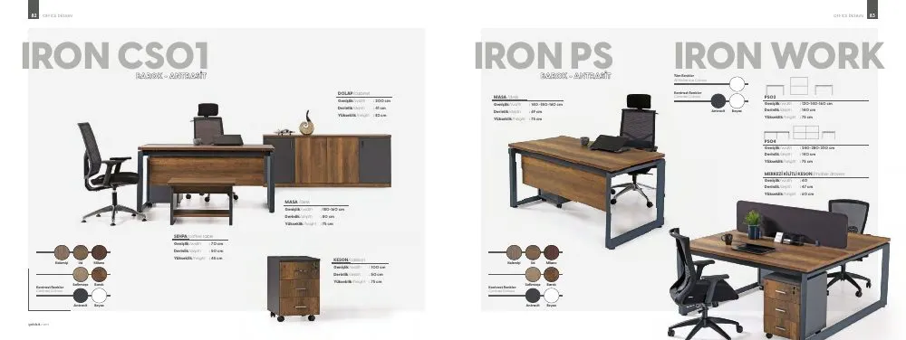 IRON CS01 Çalışma Ofis Mobilya Serisi — Goldsit