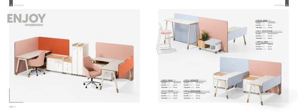 ENJOY WORKSTATION نظام أثاث المكاتب Enjoy — Goldsit